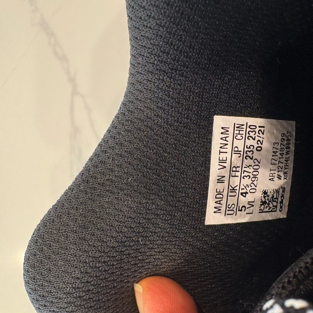 Boys Adidas Black and White Athletic Sneakers - Picture 9 of 10